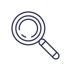 Magnifying glass icon symbolizes search and quick access to information.