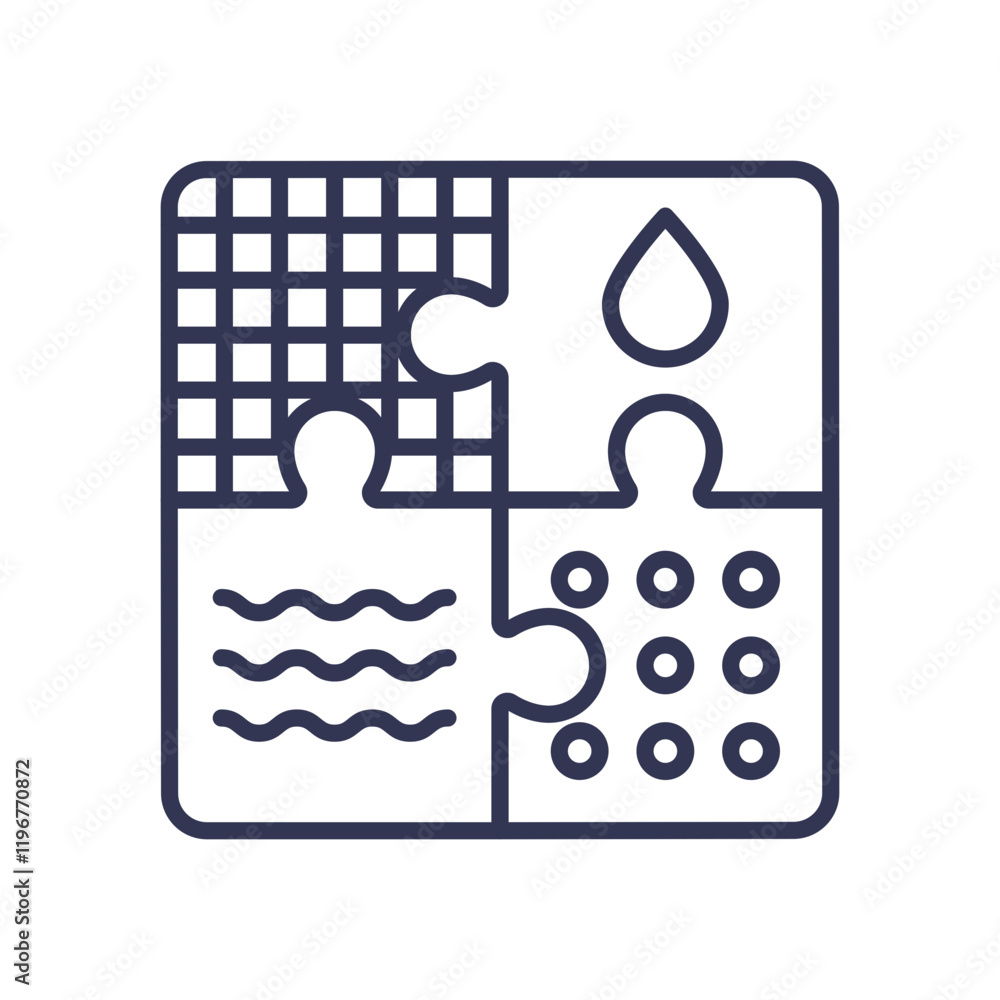 Poster puzzle pieces symbolize diverse system integration components.