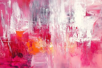 Vibrant Abstract Painting of a Festive Amusement Park