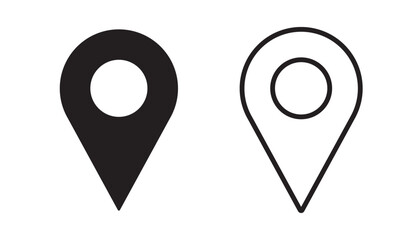a collection of location or map pin symbols