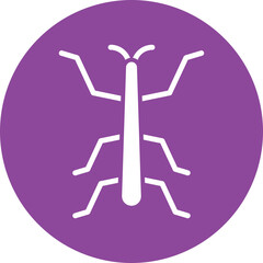 Stick Insect glyph circle icon