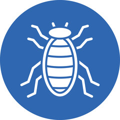 Bed Bug glyph circle icon