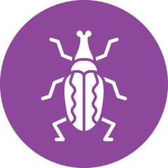 Weevil glyph circle icon