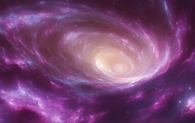 Purple swirling nebula in space.