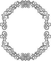 Border Ornament Vintage Floral Simple Vector wedding