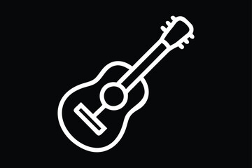 Acoustic Guitar Line Art 