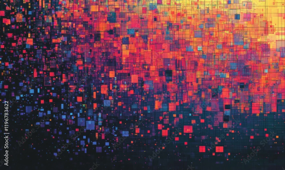 Poster big data abstract vector background. bigdata visualization