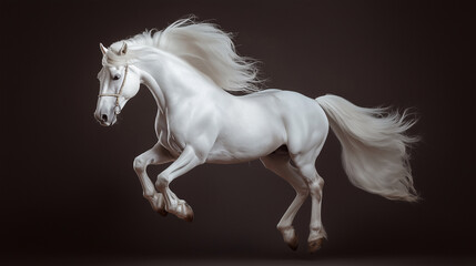 Naklejka premium Close up shot of beautiful graceful horse