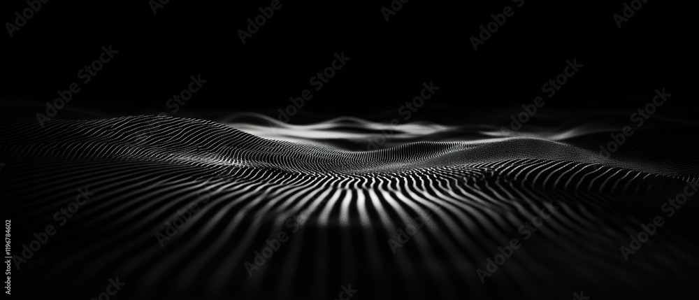Poster Subtle texture of dark energy creating an unsettling atmosphere in a void-like background