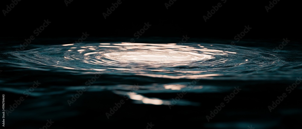 Poster Mysterious dark energy texture creating a sense of the unknown against a black background