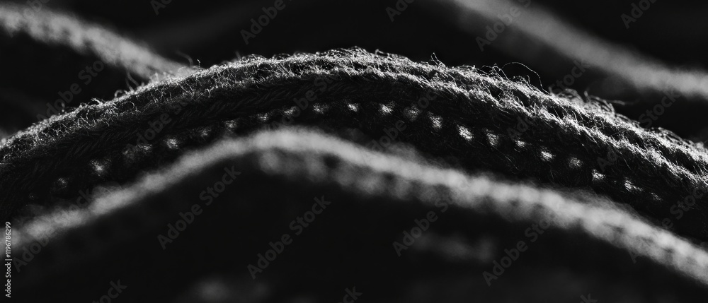 Poster Subtle texture of fine dust particles illuminated against a black background creating an atmospheric haze