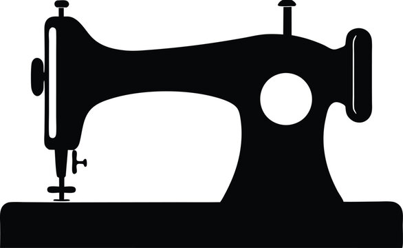 recommend clip art: Sewing machine silhouette vector, sewing machine icon vector