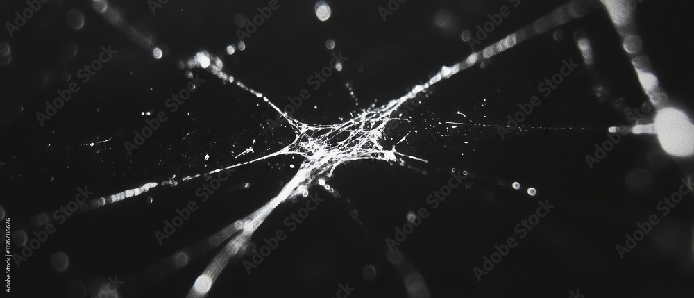 Poster exploring subtle textures of fine scratches against a dark background for an urban feel