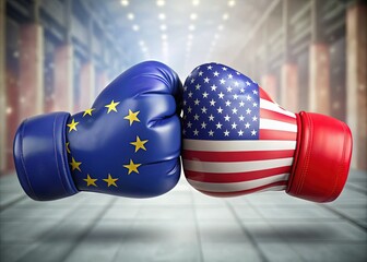 USA China Trade War: Tariff, Duty & EU Impact - 3D Boxing Gloves