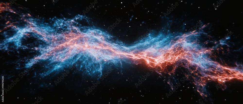 Aufkleber Swirling dark matter simulations create a cosmic mystery and reveal scientific patterns in the universe