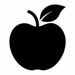 Black Apple Vector Art