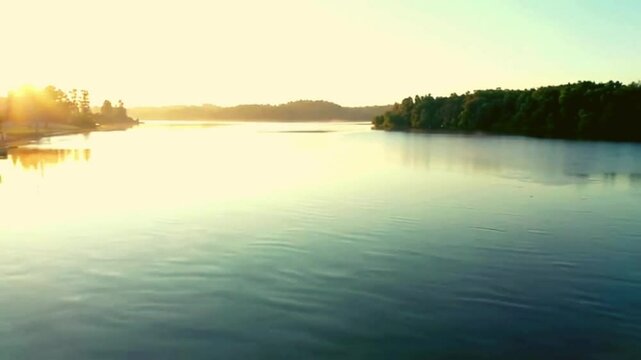 Summer morning on the lake 