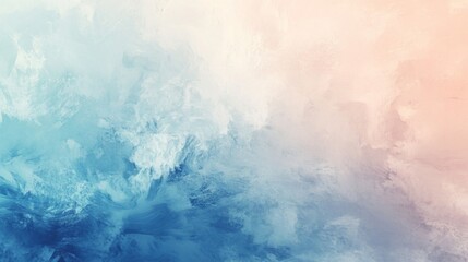 Fototapeta premium Swirling blue and peach abstract art creating a serene atmosphere with soft gradients and gentle texture