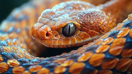 Fototapeta premium Intricate Scales and Textures of a Wild Snake Close Up