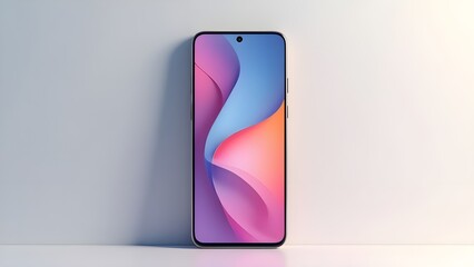 High-contrast minimal phone interface mockup