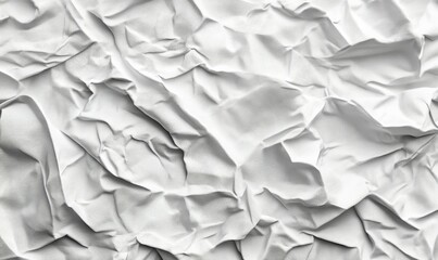 Obraz premium Close-up of a Crumpled White Fabric Surface