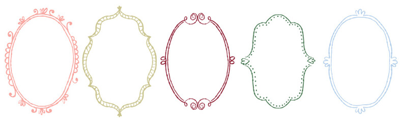 Elegant Floral Frames Vector Set, Decorative Borders and Frames for Invitations and Design