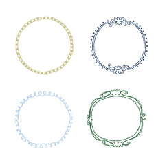 Elegant Floral Frames Vector Set, Decorative Borders and Frames for Invitations and Design