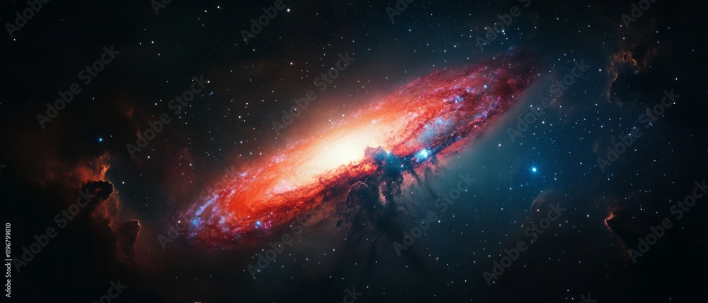 Aufkleber exploring the features of a massive elliptical galaxy with a smooth and rounded shape