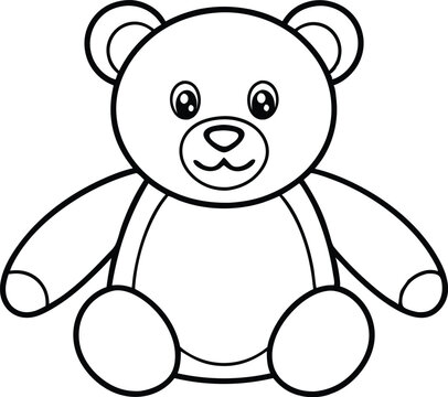 recommend clip art: Teddy bear line art vector, Cute teddy bear outline icon