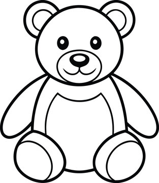 recommend clip art: Teddy bear line art vector, Cute teddy bear outline icon