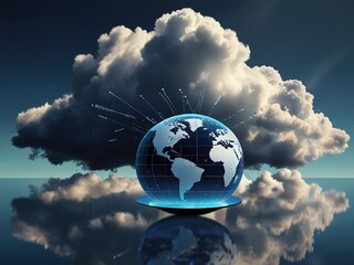 cloud computing technology,cloud computing technology,blue sky with clouds,earth and clouds,earth in space,earth and space,abstract background with globe