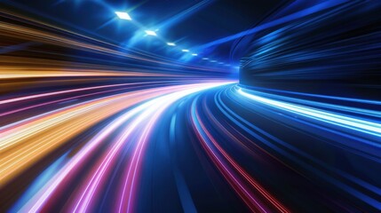 Futuristic Energy Tech Concept: Abstract Vectors & Digital Illusion of Light