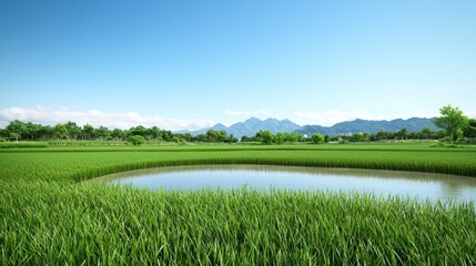 Serene Paddy Field Landscape