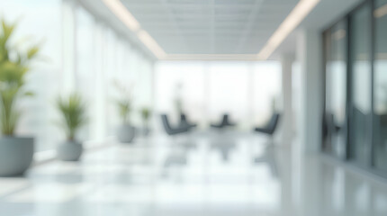empty white business office with blurred background	