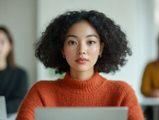 Young Professionals in Co-Working Space Young Professionals Collaborate in a Modern Workspace