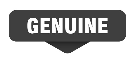 genuine sticker. genuine sign on transparent background