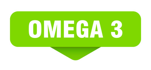 omega 3 sticker. omega 3 sign on transparent background