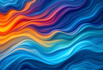 Vivid Abstract Scene Featuring Colorful Flowing Layers and Dynamic Patterns