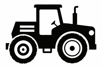 Minimalist Tractor Vector Graphic