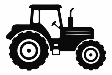 Minimalist Tractor Vector Graphic