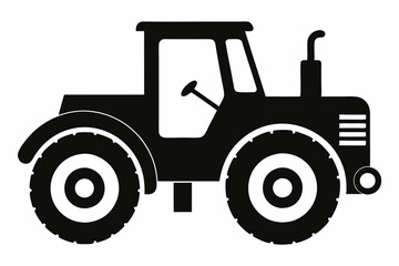 Minimalist Tractor Vector Graphic