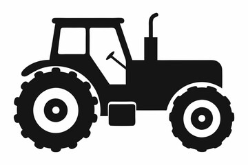 Minimalist Tractor Vector Graphic