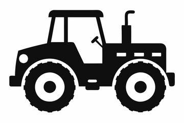 Minimalist Tractor Vector Graphic