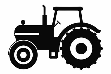 Minimalist Tractor Vector Graphic