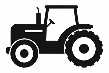 Minimalist Tractor Vector Graphic