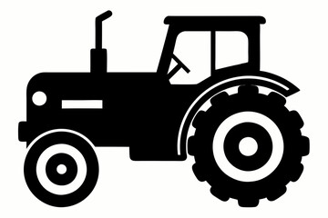 Minimalist Tractor Vector Graphic