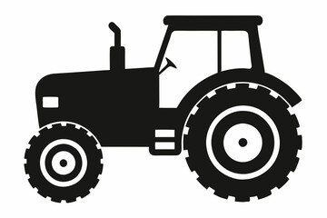 Minimalist Tractor Vector Graphic