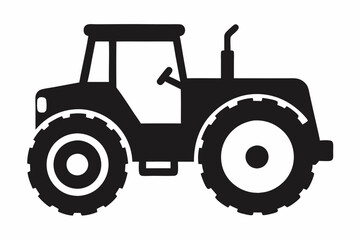 Minimalist Tractor Vector Graphic