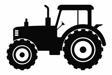 Minimalist Tractor Vector Graphic