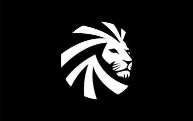 lion head logo vector illustration, lion circle logo template © Rezaalfarid204